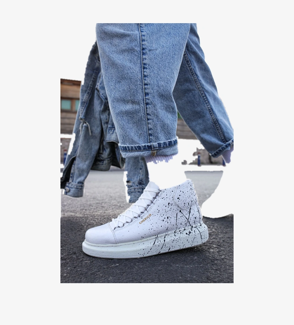 Chekich CH263 CBT Lyse Erkek Ayakkabı 454 BEYAZ / SIYAH SPLASH model görseli