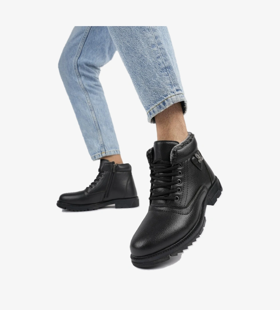 CANYON Garantili Bağcıklı Fermuarlı İçi Kürklü Erkek Kışlık Bot