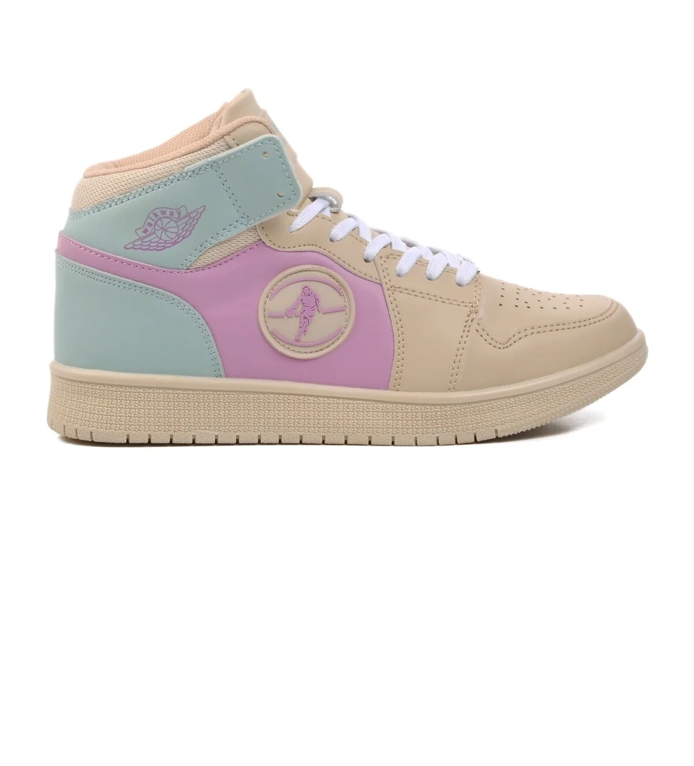 Walkway Sloga Hı Bej-Lila-Yeşil Unisex Hi Sneaker model görseli