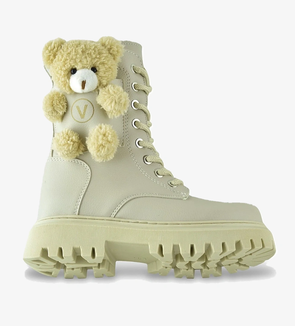 Ayakkabı Burada 278 Ortopedik Bağcıklı Fermuarlı Kız Çocuk Bot Ayakkabı Ayıcıklı Kürklü model görseli