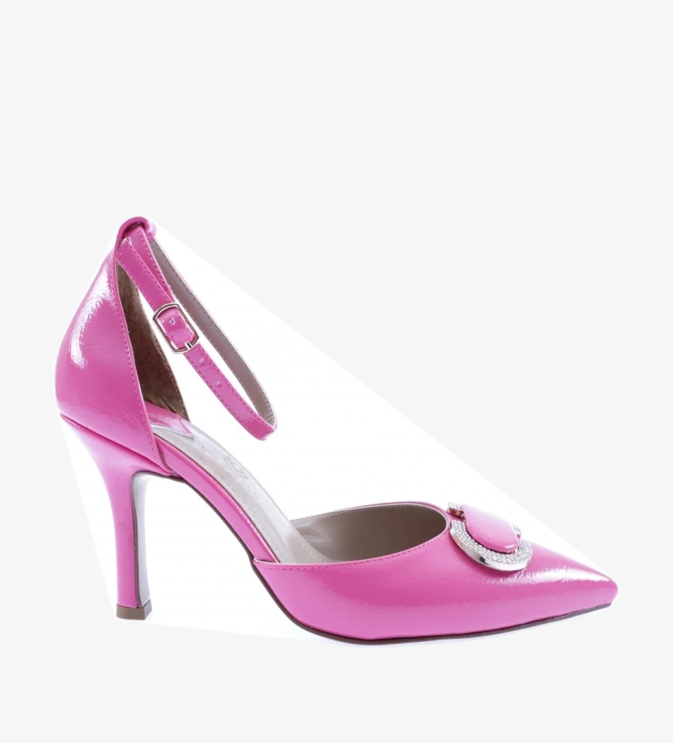 2000-23Y Kadin Bilekten Bağli Kristal Tokali İnce Topuklu Ayakkabi