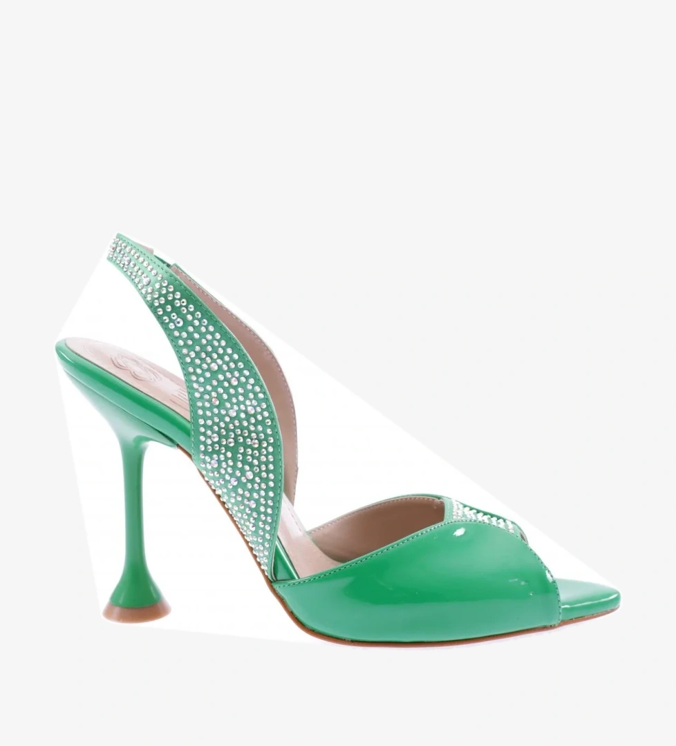 02-23Y Kadin Silver Taşli Kadeh Topuklu Ayakkabi