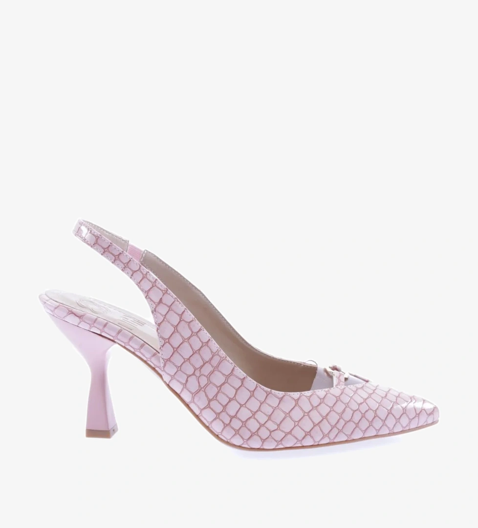 03-23Y Kadin Sivri Burun Şeffaf Detayli Aksesuarli Topuklu Ayakkabi