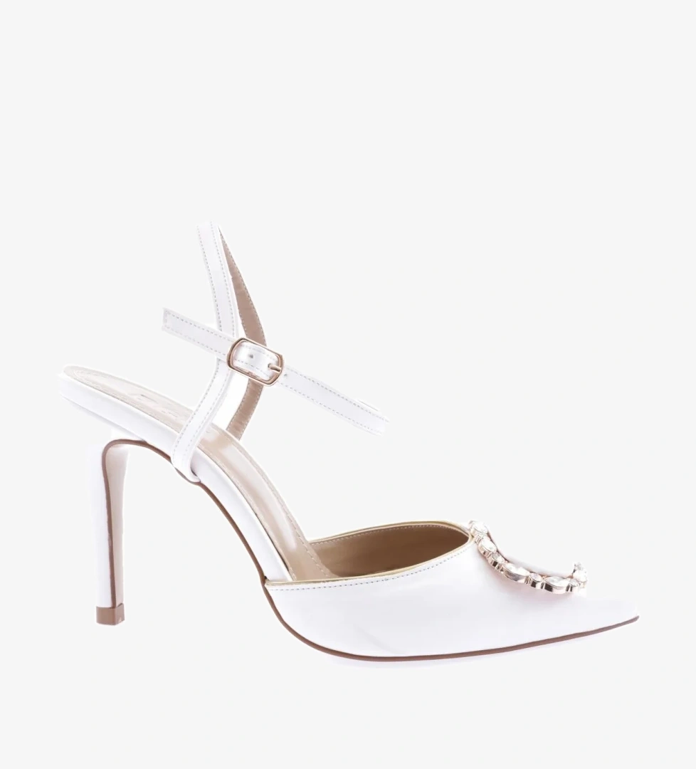 1005-23Y Kadin Kristal Tokali Bilekten Bağli İnce Topuklu Ayakkabi