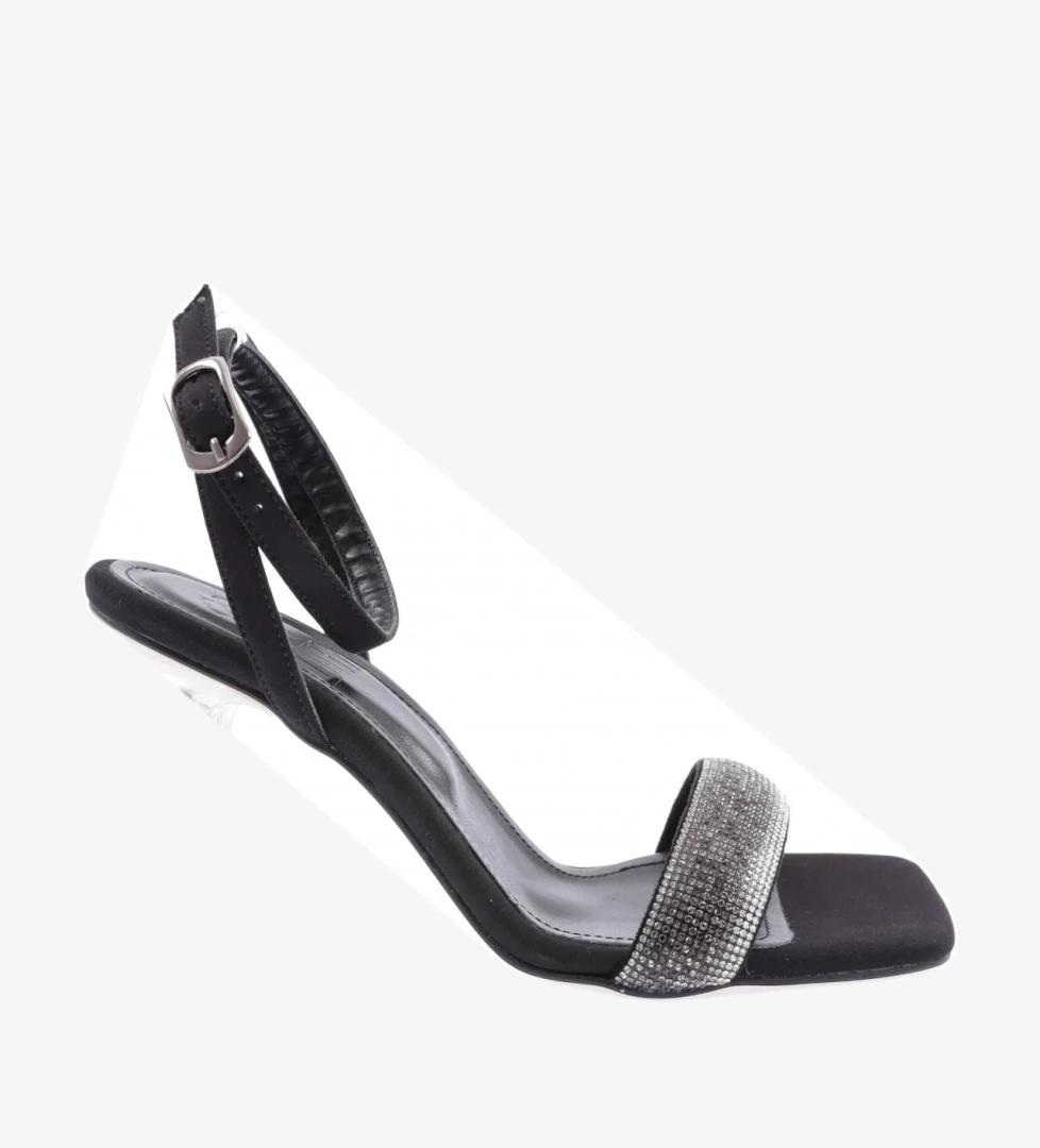 5161-1-23Y Kadin Silver Taşli Bilekten Bağli Topuklu Ayakkabi