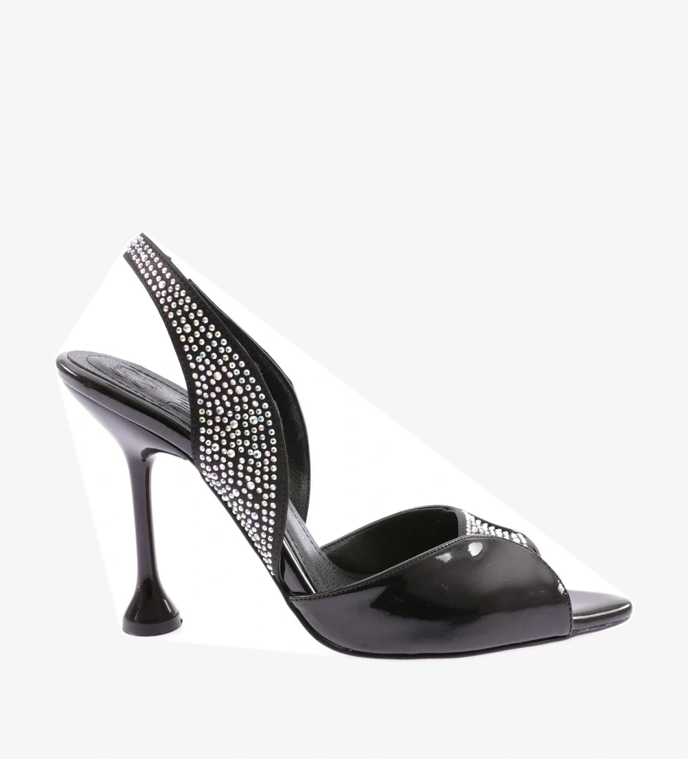 02-23Y Kadin Silver Taşli Kadeh Topuklu Ayakkabi