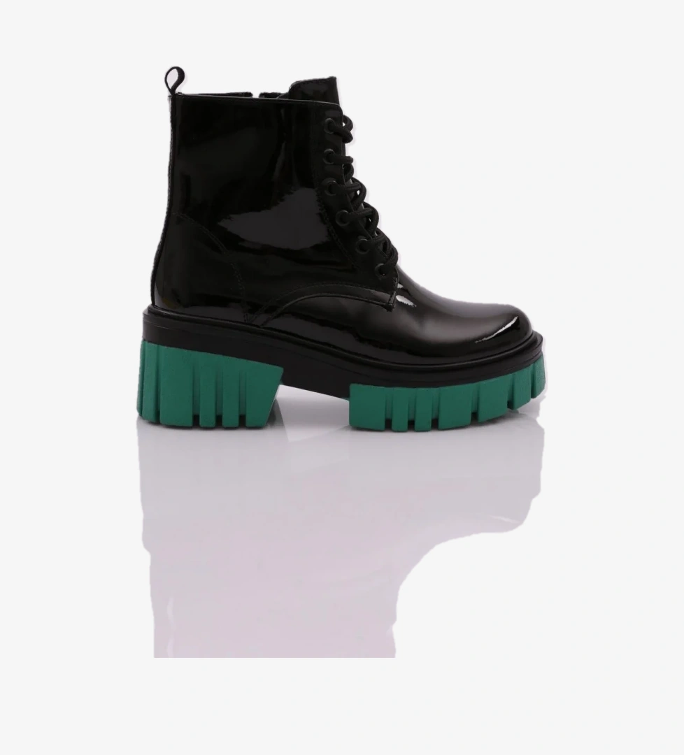 Es805 Kadin Kalin Taban Bağcikli Topuklu Bot