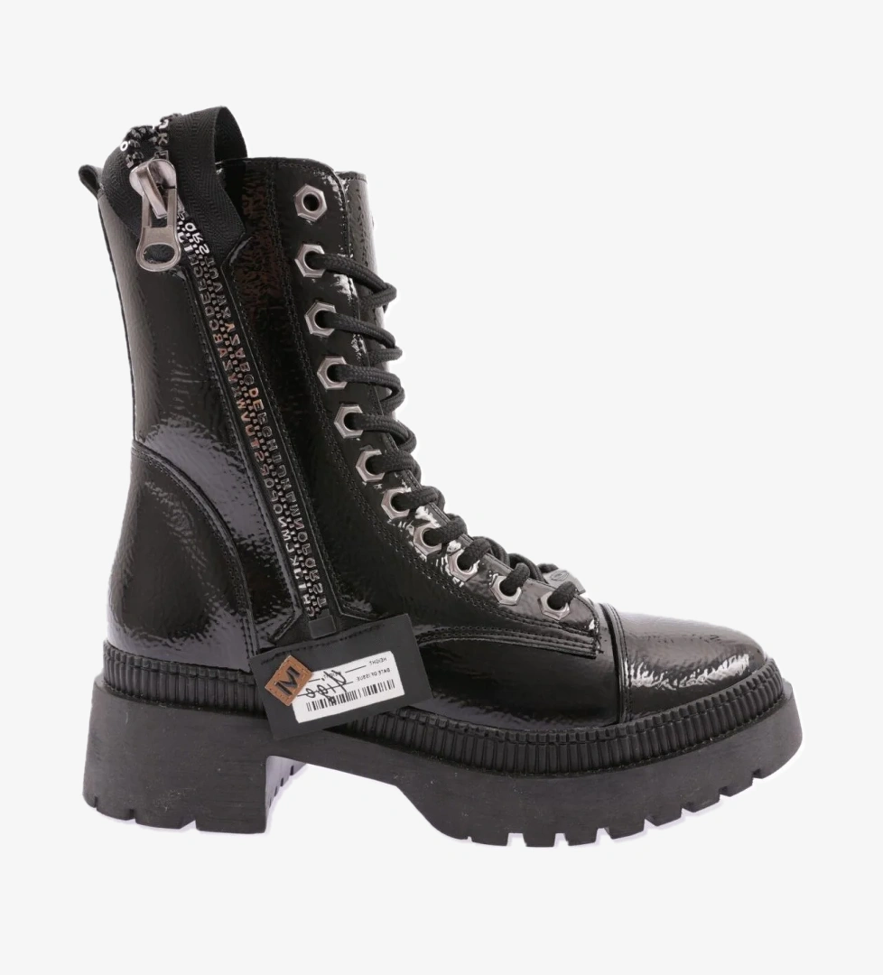 K9040 Kadin Yazi Fermuarli Bağcikli Bot