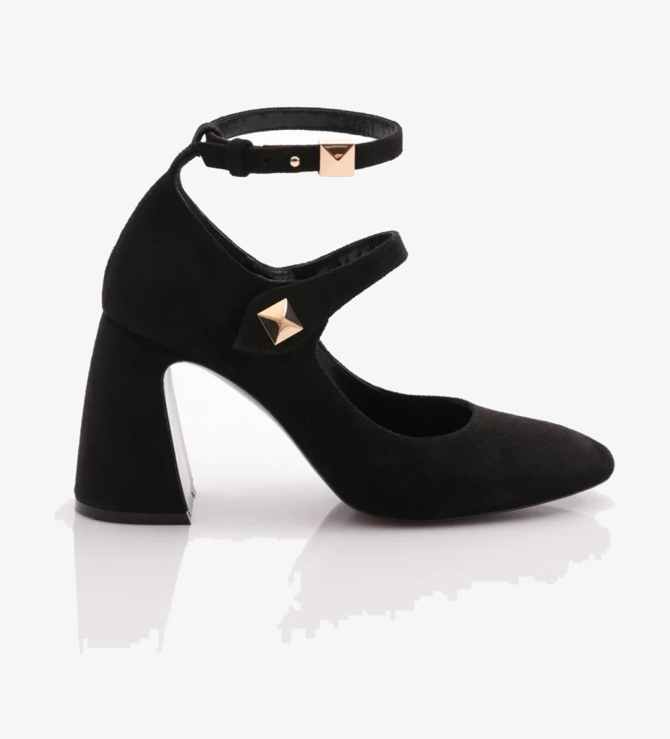 8073 Kadin Bilekten Bağlama Topuklu Ayakkabi