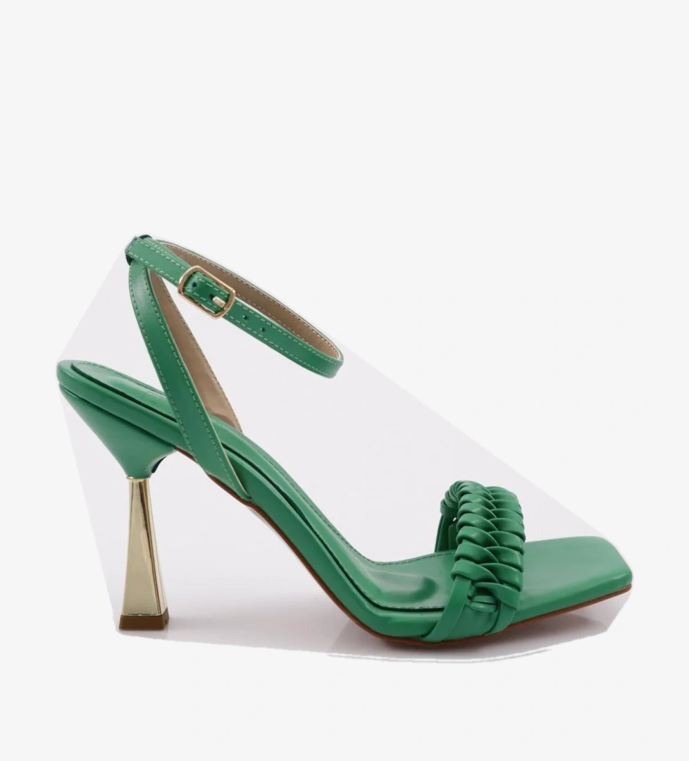 406 Kadin Bilekten Bağlama Topuklu Ayakkabi - Görsel 1