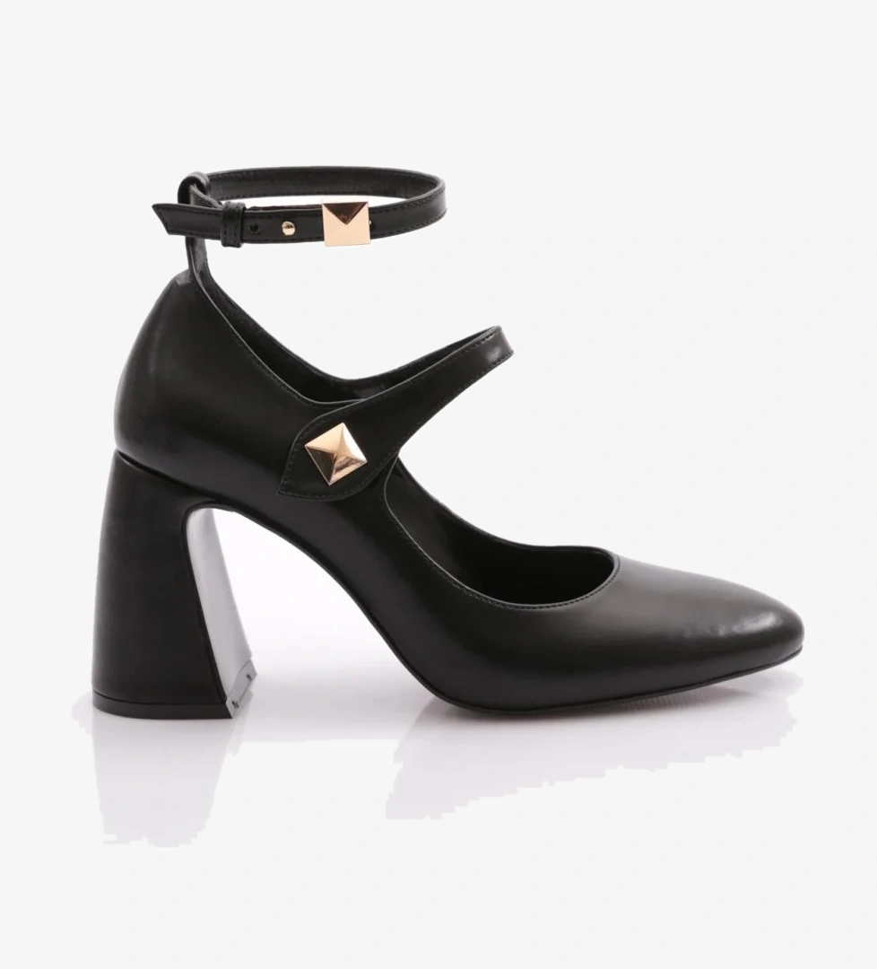 8073 Kadin Bilekten Bağlama Topuklu Ayakkabi - Görsel 1