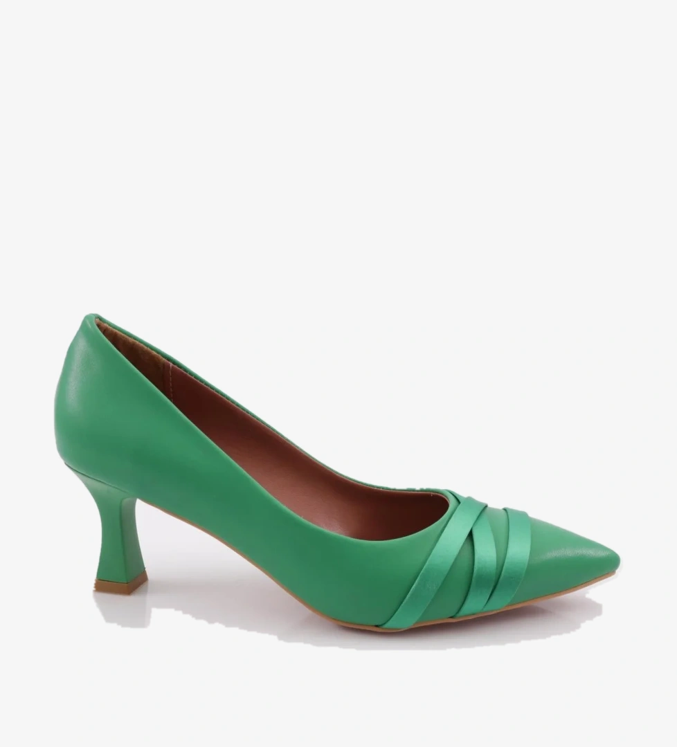 315 Kadin Sivri Burun Parmak Dekolteli Topuklu Ayakkabi