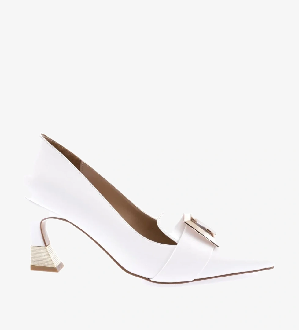 3015-23Y Kadin Metal Aksesuarli Kadeh Topuklu Ayakkabi