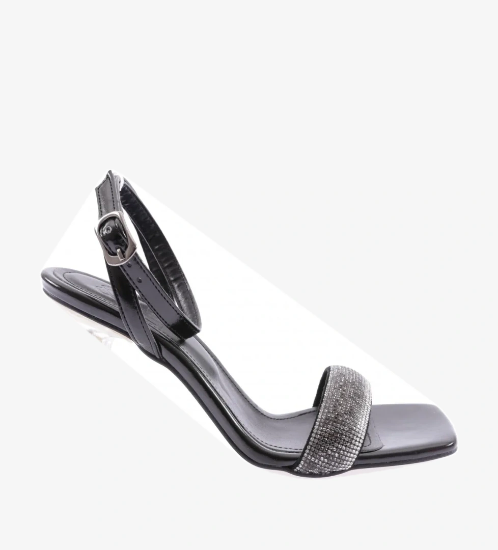 5161-1-23Y Kadin Silver Taşli Bilekten Bağli Topuklu Ayakkabi