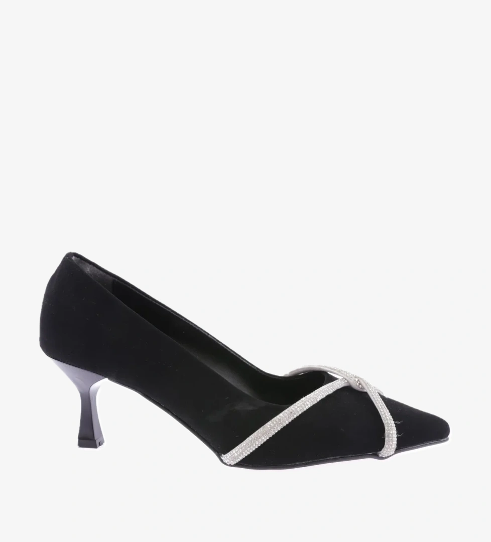 Fb-46-23Y Kadin Silver Taşli Bantli Topuklu Ayakkabi