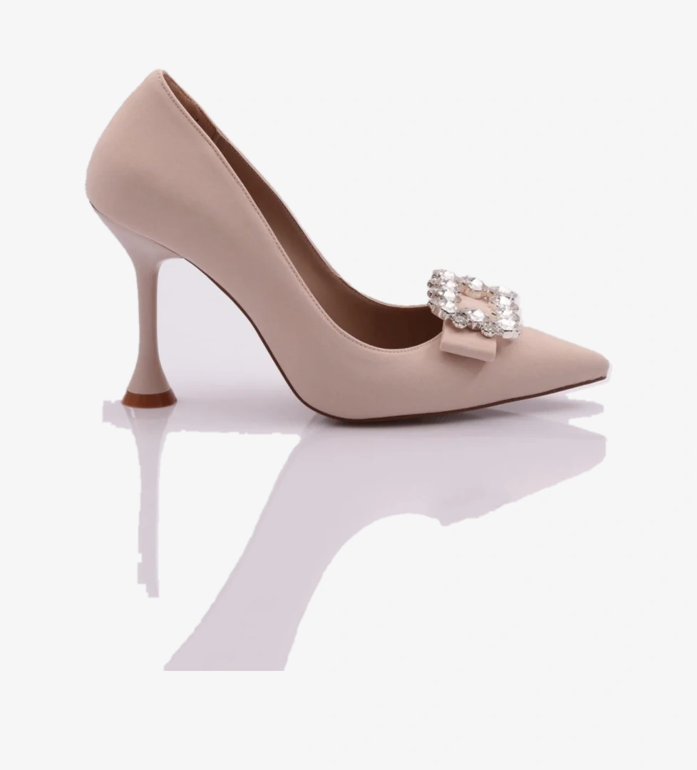 Dgn 34125 Kadin Kare Taş Tokali Topuklu Ayakkabi model görseli