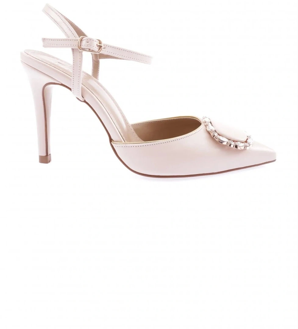 1005-23Y Kadin Kristal Tokali Bilekten Bağli İnce Topuklu Ayakkabi