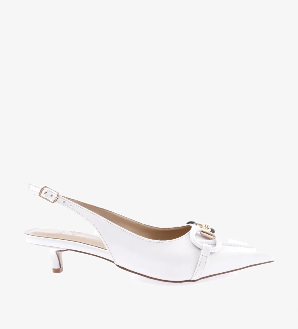 4205-23Y Kadin Bilekten Bağli Tokali Kisa Topuklu Ayakkabi - Görsel 1