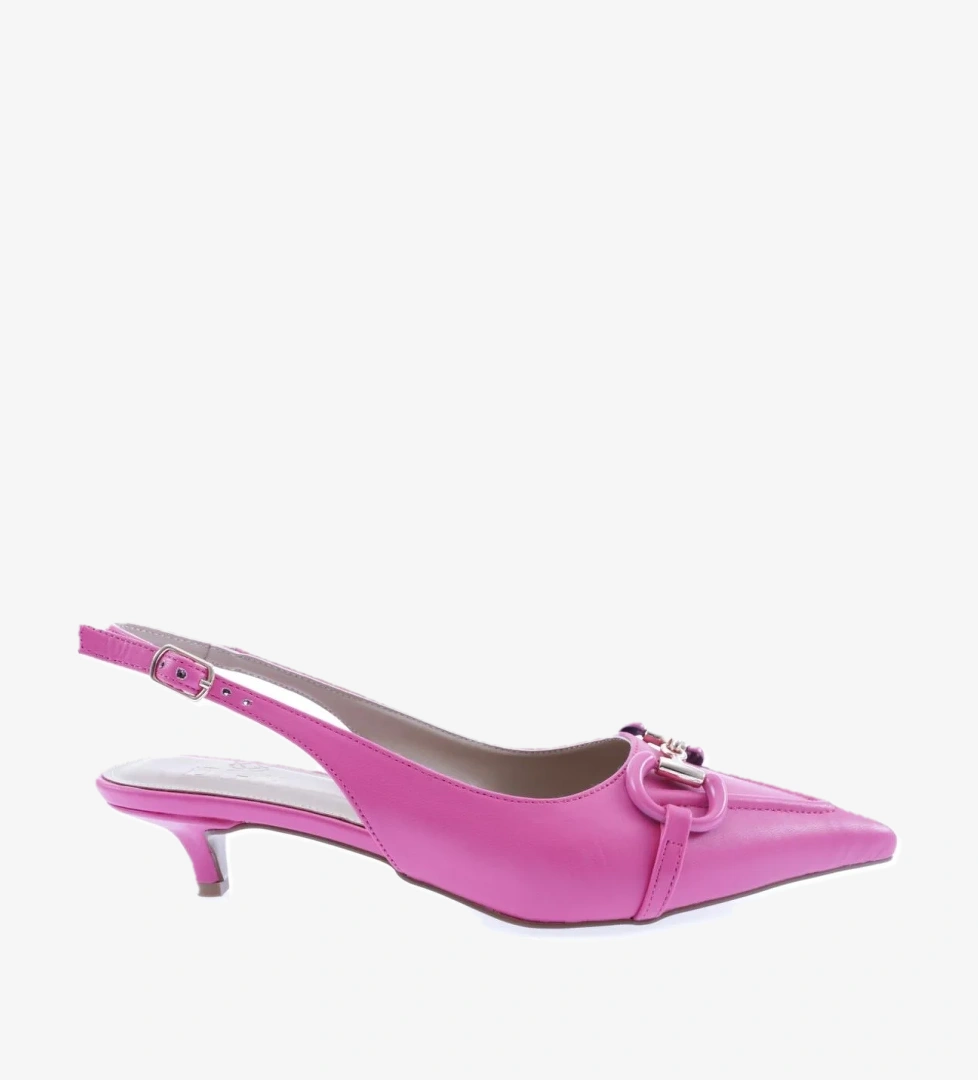 4205-23Y Kadin Bilekten Bağli Tokali Kisa Topuklu Ayakkabi