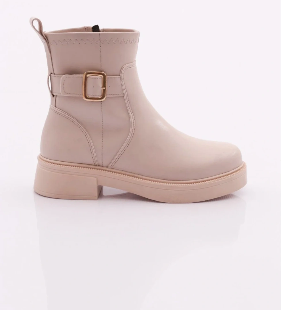 Dgn Dgn Bej Bts01 Kadin Yani Kemerli Standart Bot | Flo Bej - 1. görsel