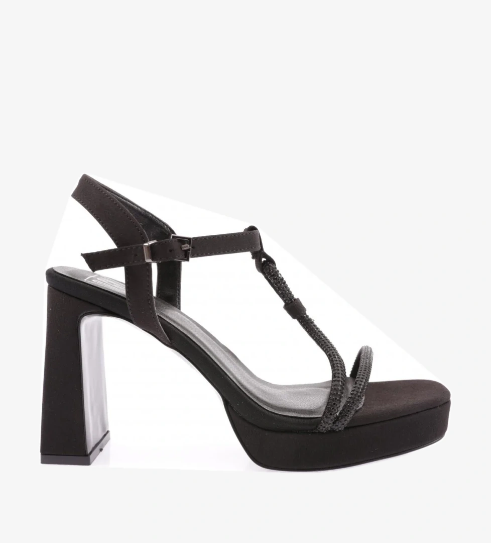 Dgn 73 Kadin Silver Taş Bantli Topuklu Ayakkabi model görseli