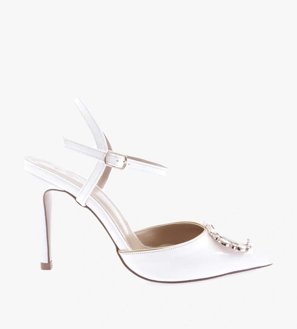 1005-23Y Kadin Kristal Tokali Bilekten Bağli İnce Topuklu Ayakkabi