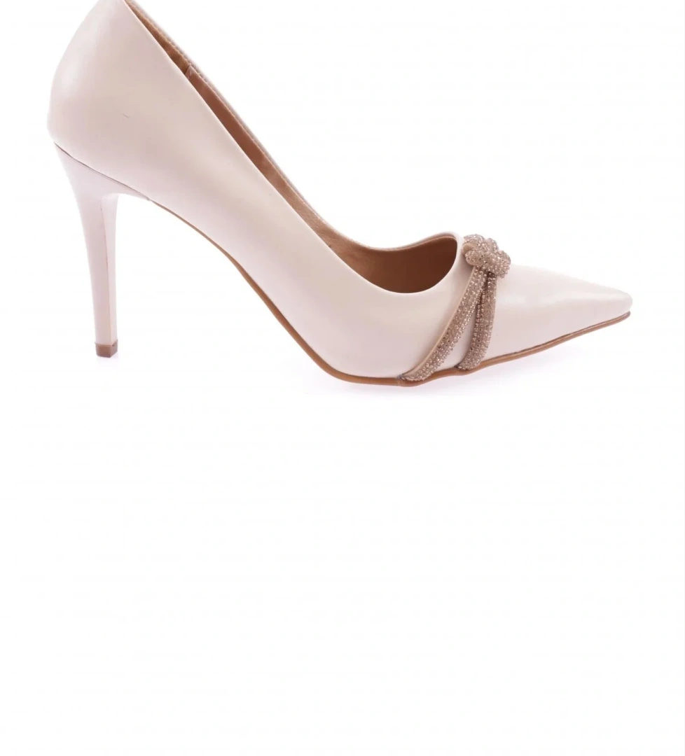 Kn-02-23Y Kadin Silver Taşli Bantli Abiye Ayakkabi