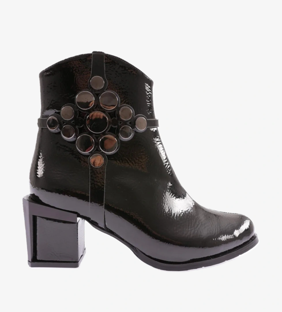 790-22K Kadin Kristal Taşli Topuklu Bot