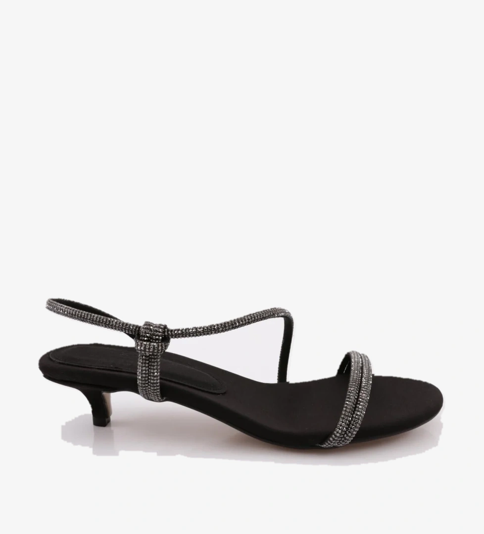 Dgn 4305 Kadin Kisa Topuklu Taş İp İşleme Abiye model görseli