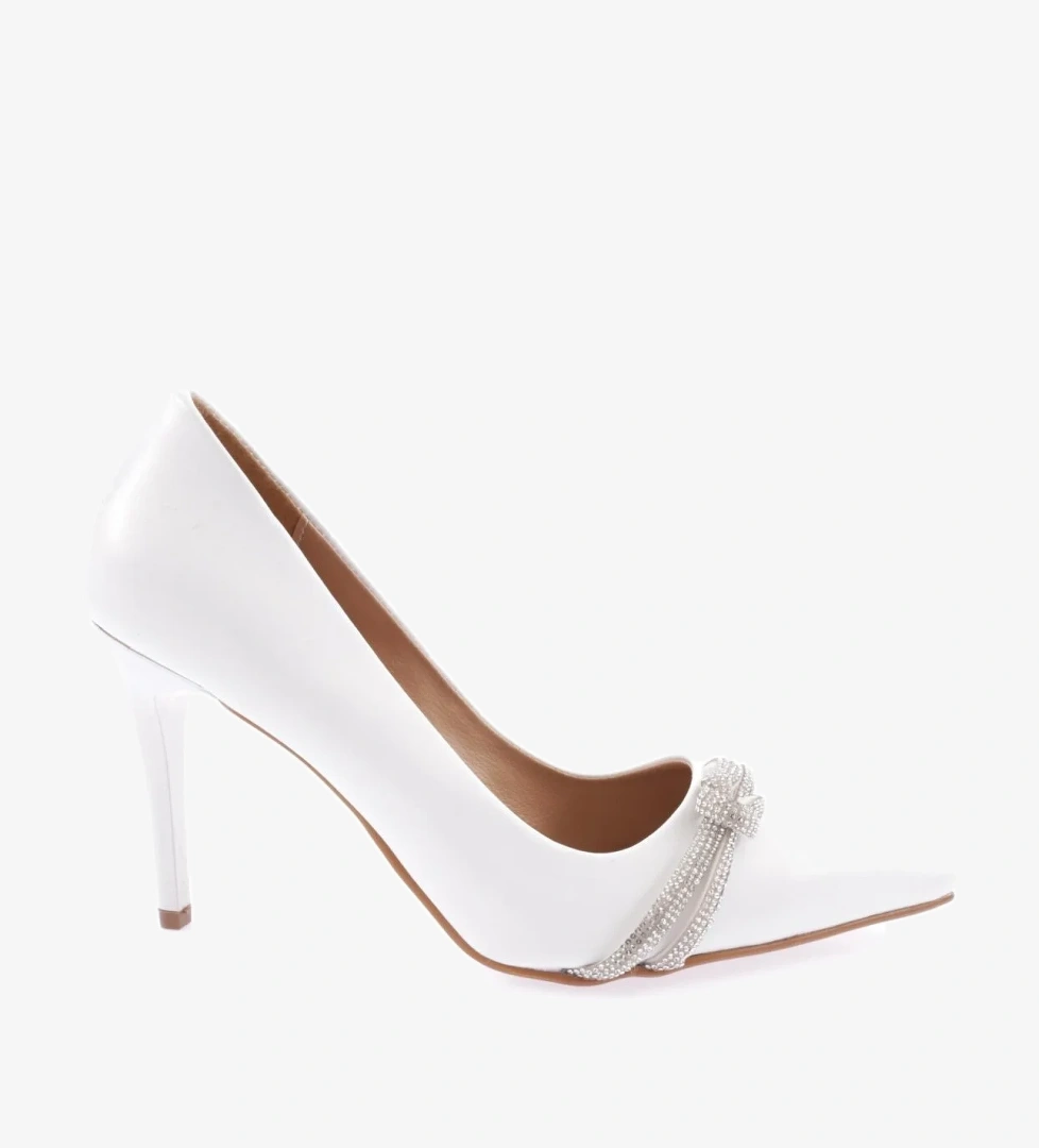 Kn-02-23Y Kadin Silver Taşli Bantli Abiye Ayakkabi