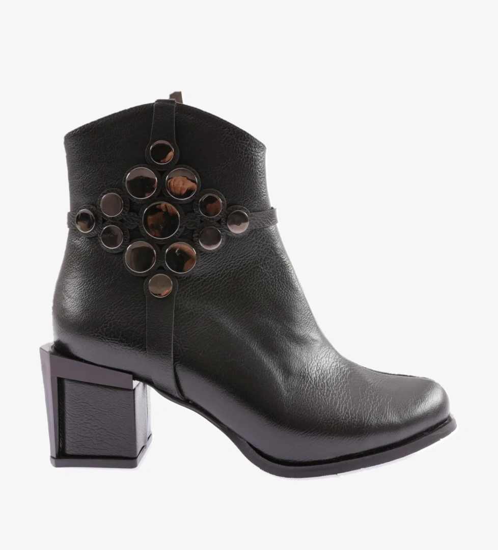 790-22K Kadin Kristal Taşli Topuklu Bot - Görsel 1