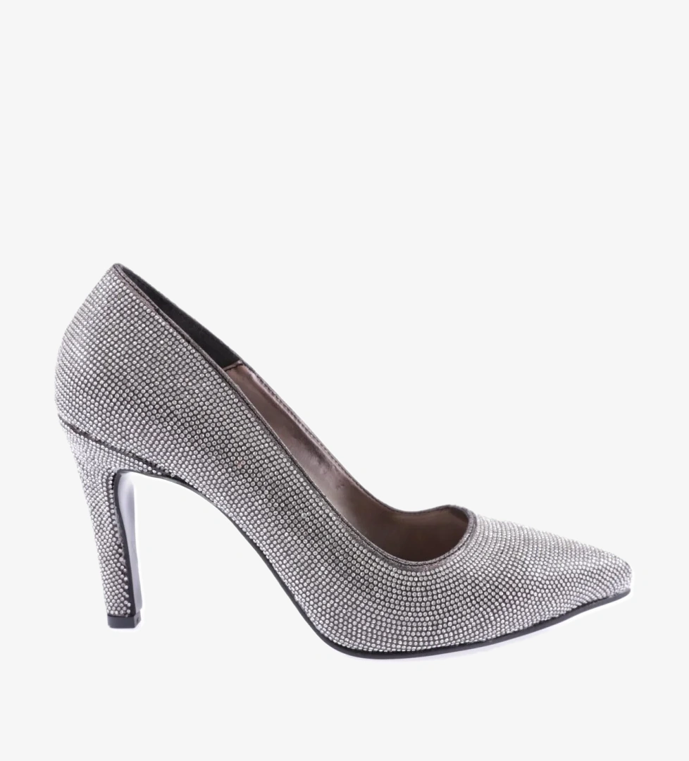 Dgn 1310 23y Kadin Sivri Burun Kristal Taşli Abiye Ayakkabi model görseli