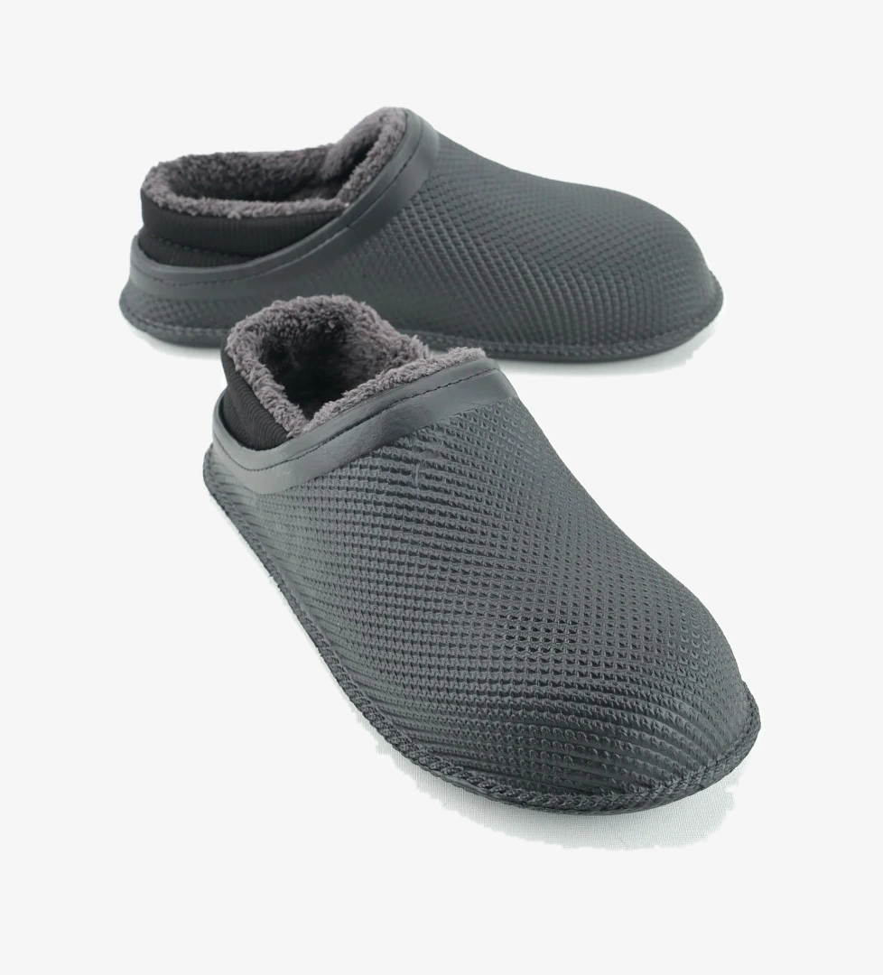 Erkek Kışlık Eva İçi Peluşlu Sessiz Taban Ev Bahçe Terlik - Görsel 1