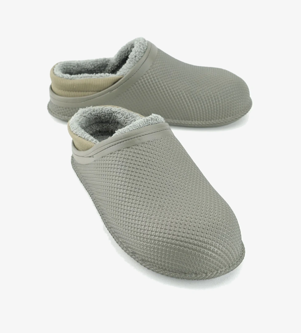 Erkek Kışlık Eva İçi Peluşlu Sessiz Taban Ev Bahçe Terlik - Görsel 1