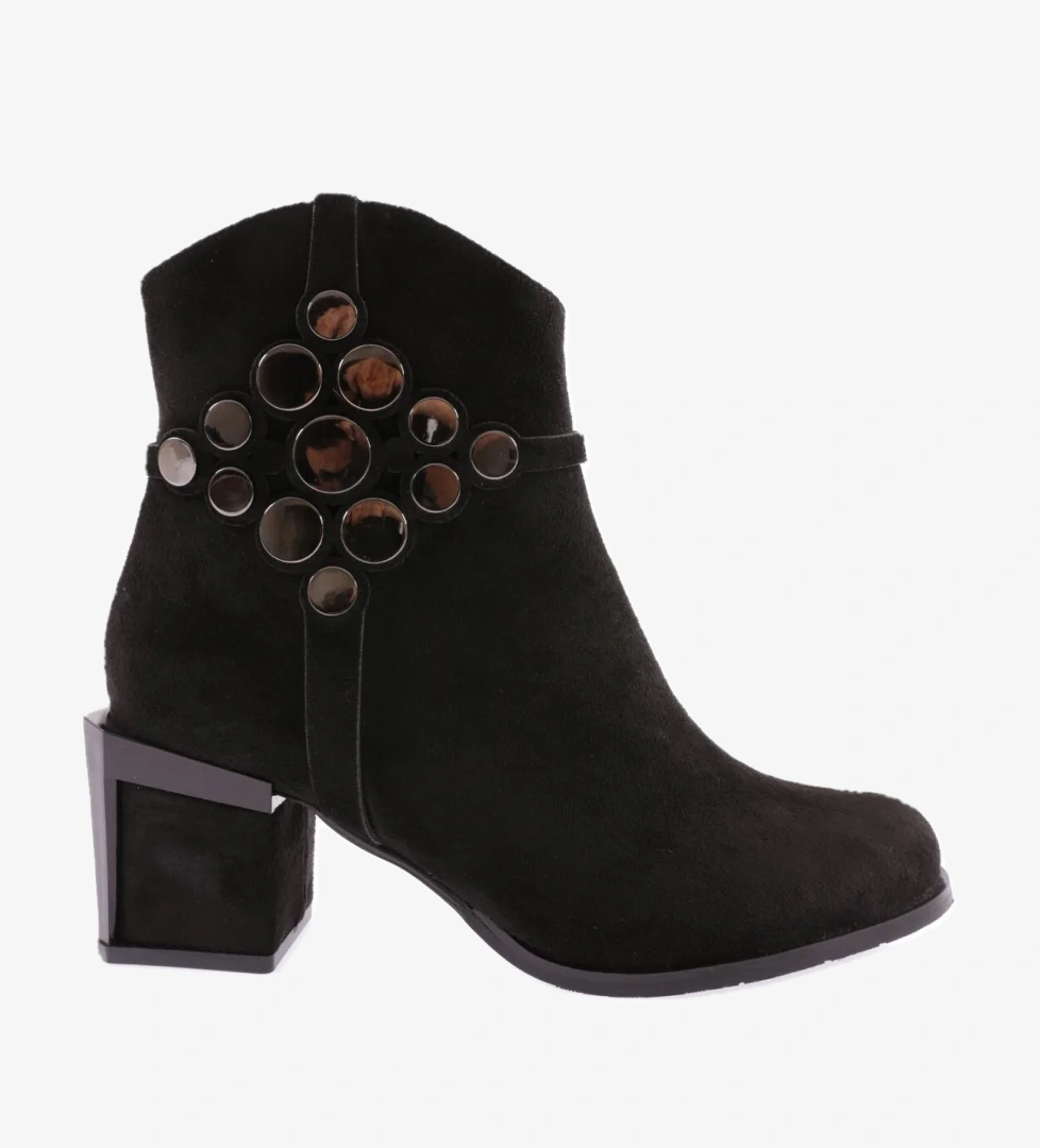 790-22K Kadin Kristal Taşli Topuklu Bot