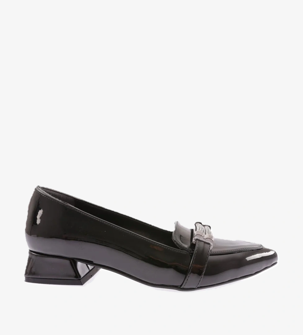 Dgn 014 Kadin Si̇vri̇ Sivri Burun Silver Si̇lver Taşli Topuklu Babet model görseli