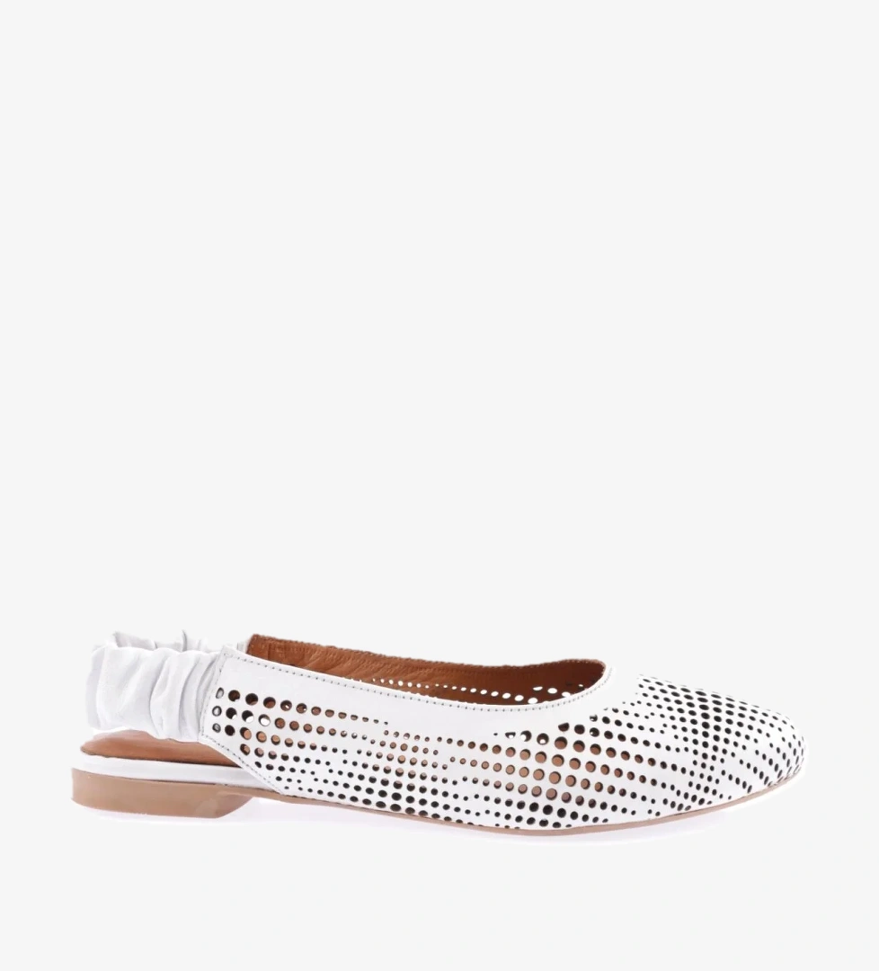 304-23Y Kadin Lazer Baskili Arkasi Açik Lastikli Zenne Babet - Görsel 1