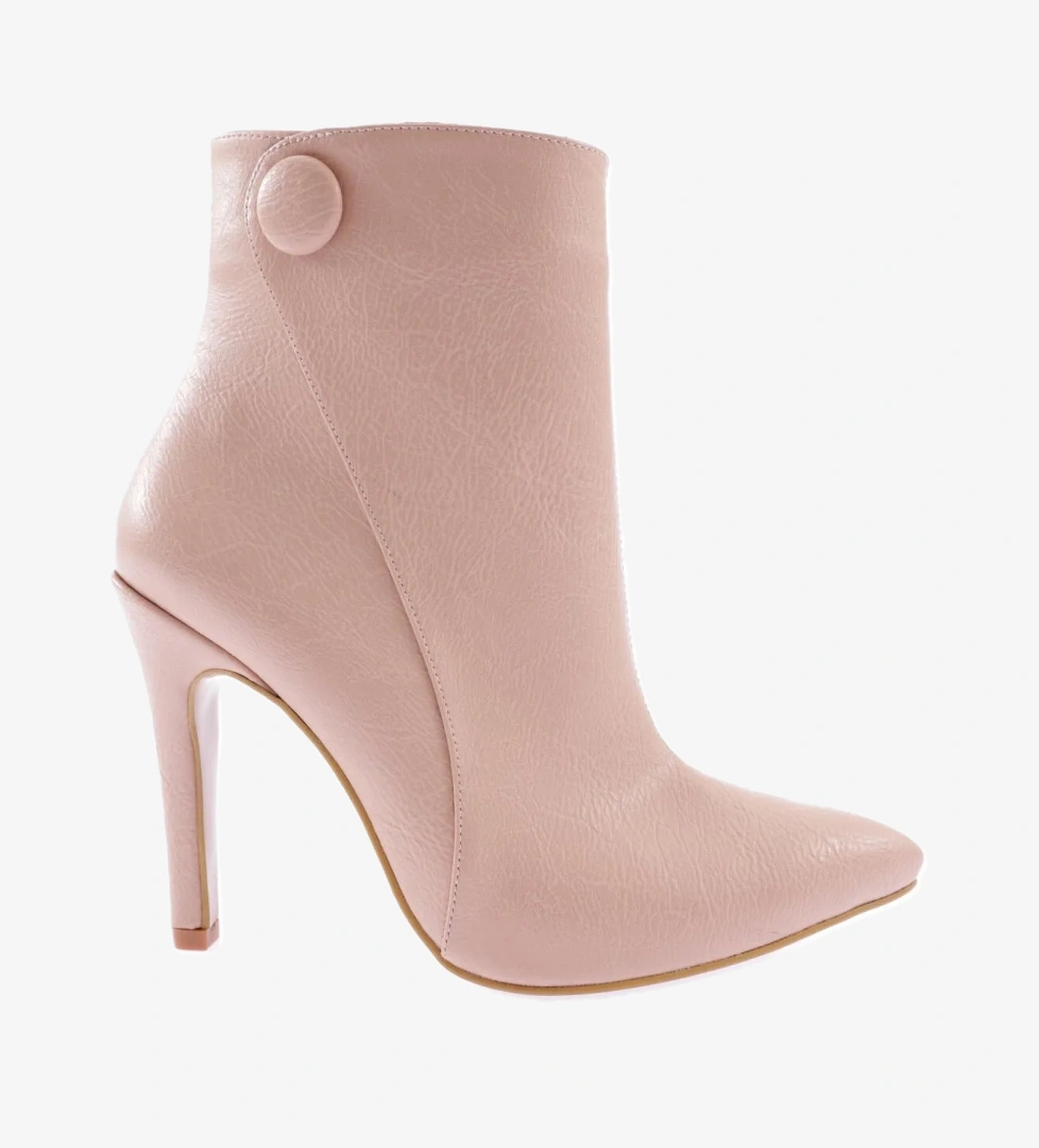 Dgn 4251 Kadin Sivri Burun Düğme Detayli İnce Topuklu Bot model görseli