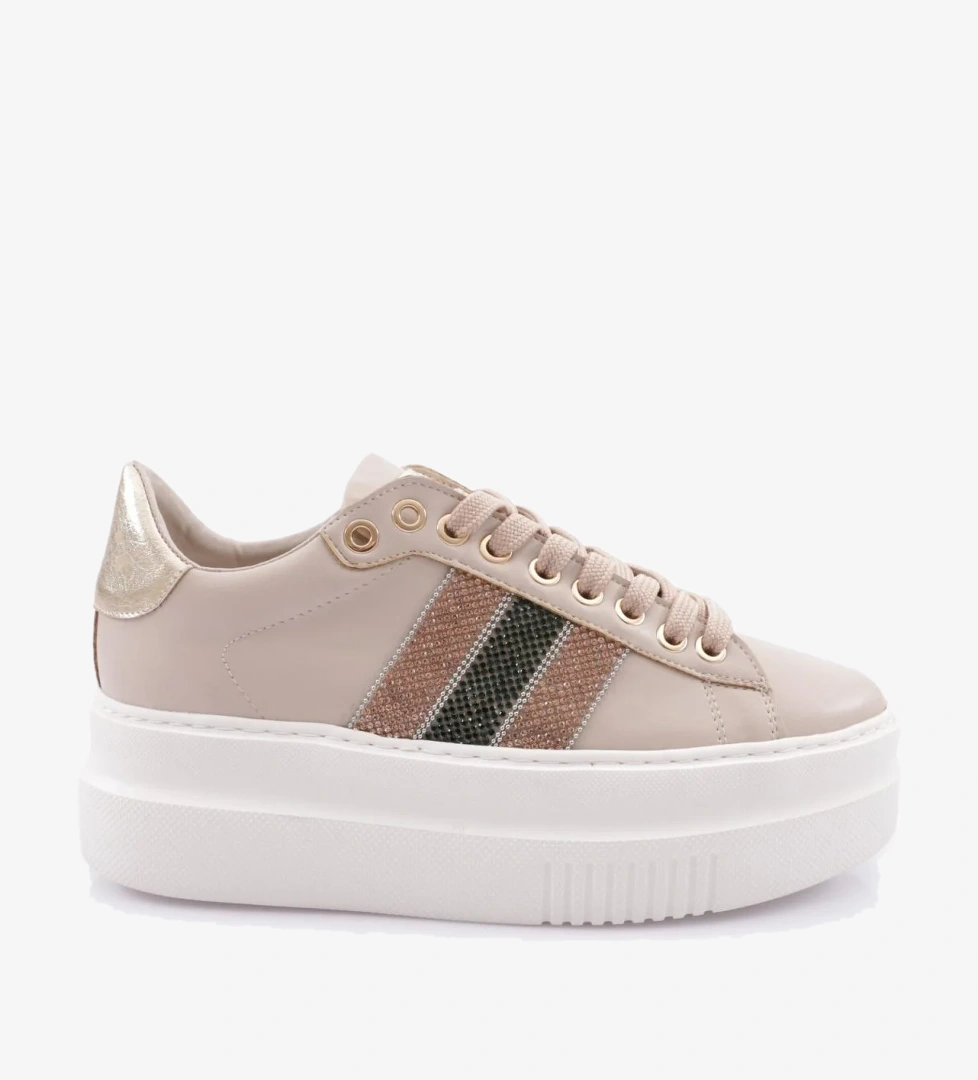 Es865 Kadin Kalin Silver Taşli Sneakers Ayakkabi