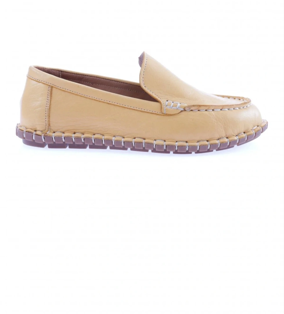 603-23Y Kadin Dikiş Detayli Loafer Ayakkabi