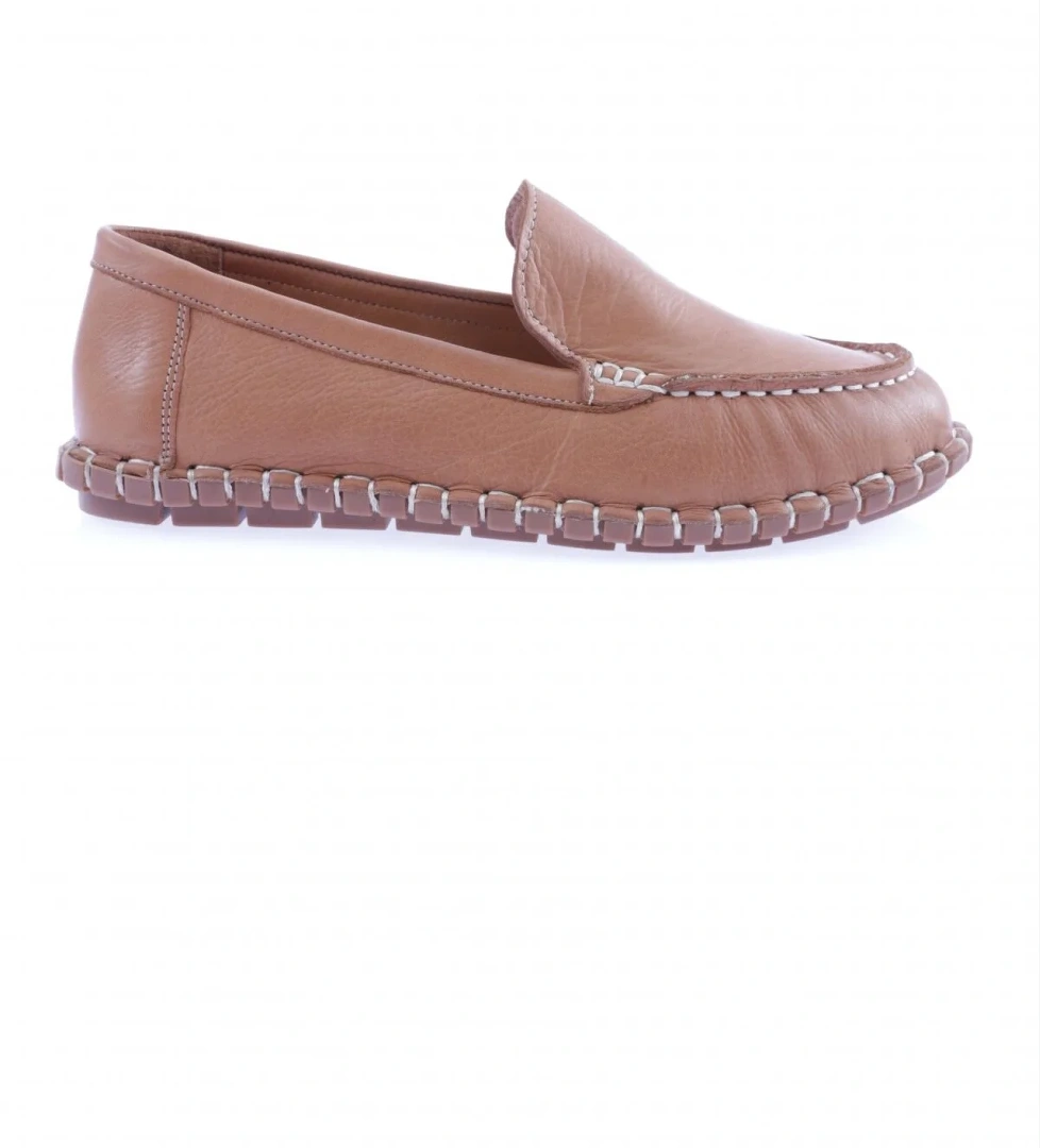 603-23Y Kadin Dikiş Detayli Loafer Ayakkabi