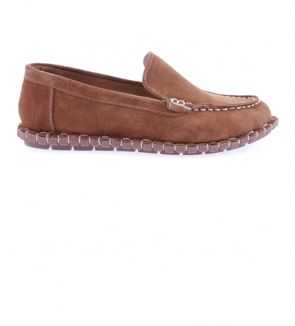 603-23Y Kadin Dikiş Detayli Loafer Ayakkabi