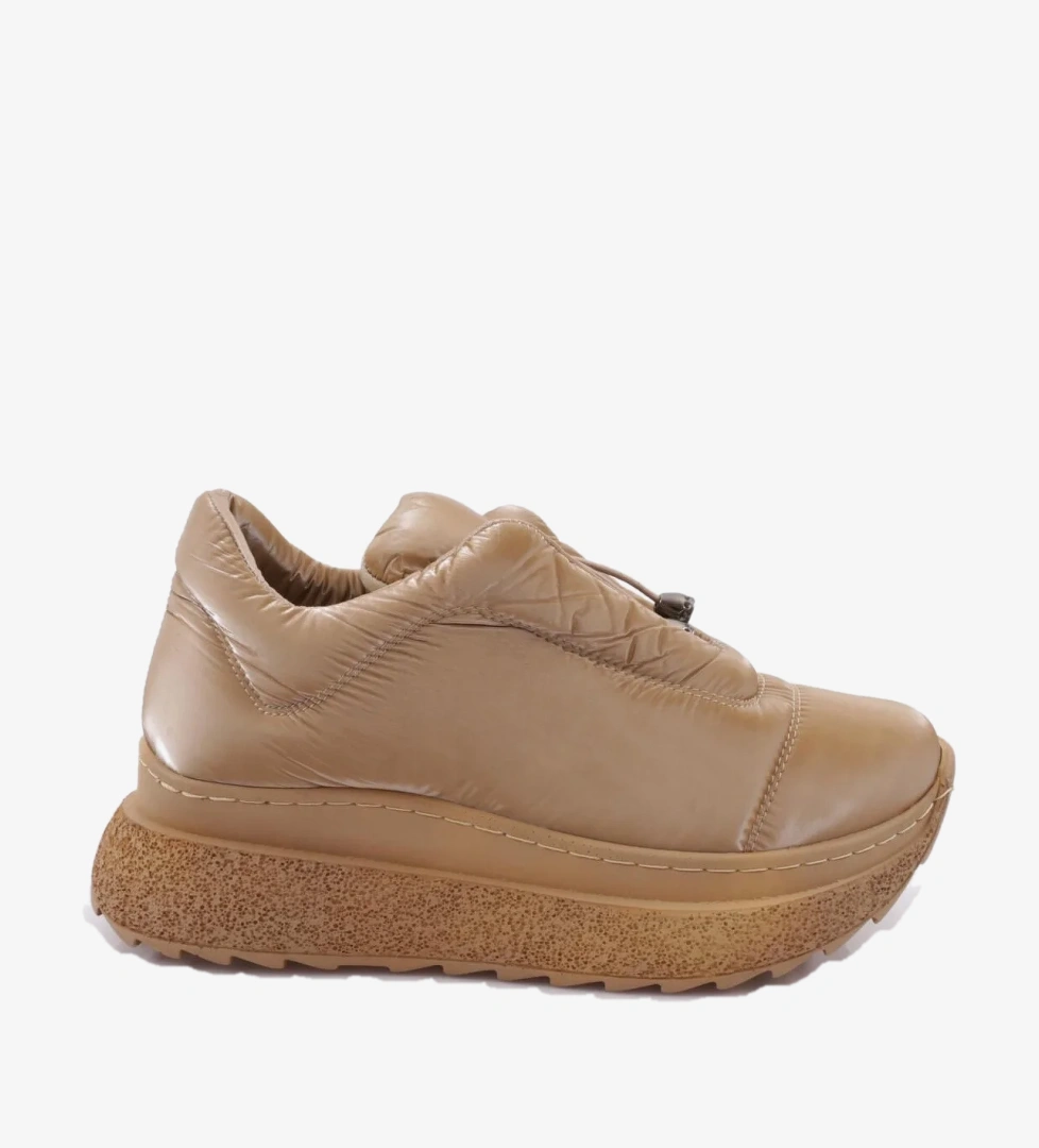 DGN 601 Kadin Kalin Taban Lastik Bağcikli Sneakers Ayakkabi