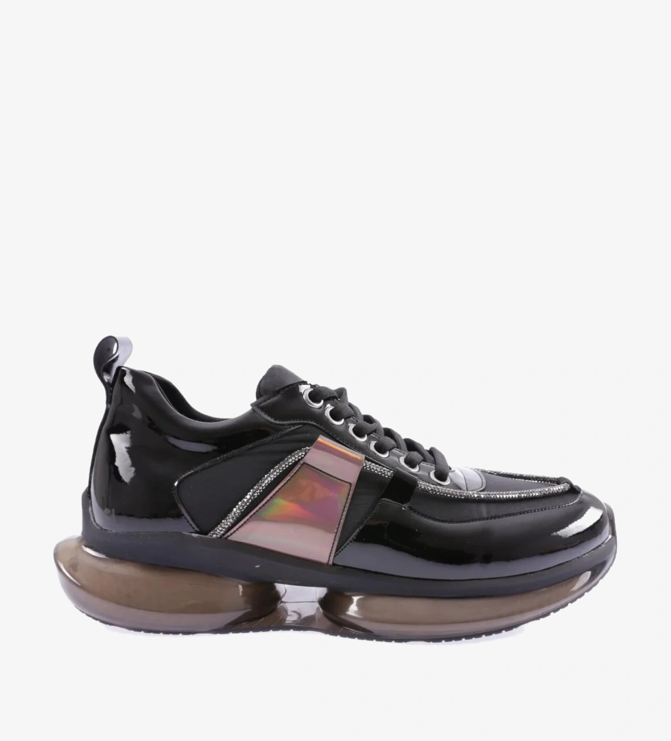 DGN 954-23Y Kadin Kalin Taban Silver İp Taşli Sneakers Ayakkabi