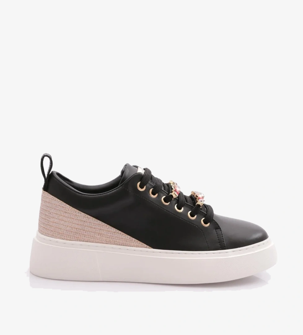 Es863 Kadin Kalin Renkli Kristal Taşli Sneakers Ayakkabi