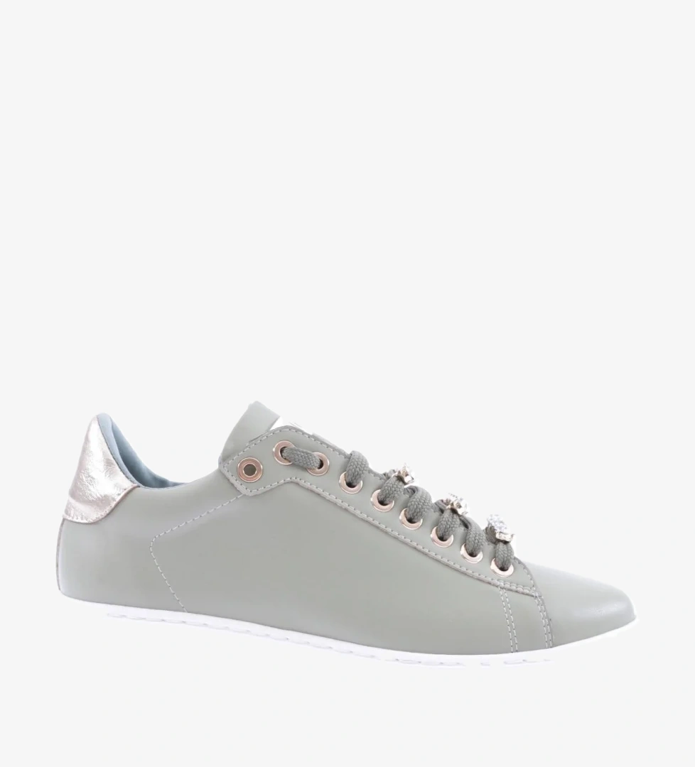 Es864-23Y Kadin Kalin Kristal Taşli Sneakers Ayakkabi