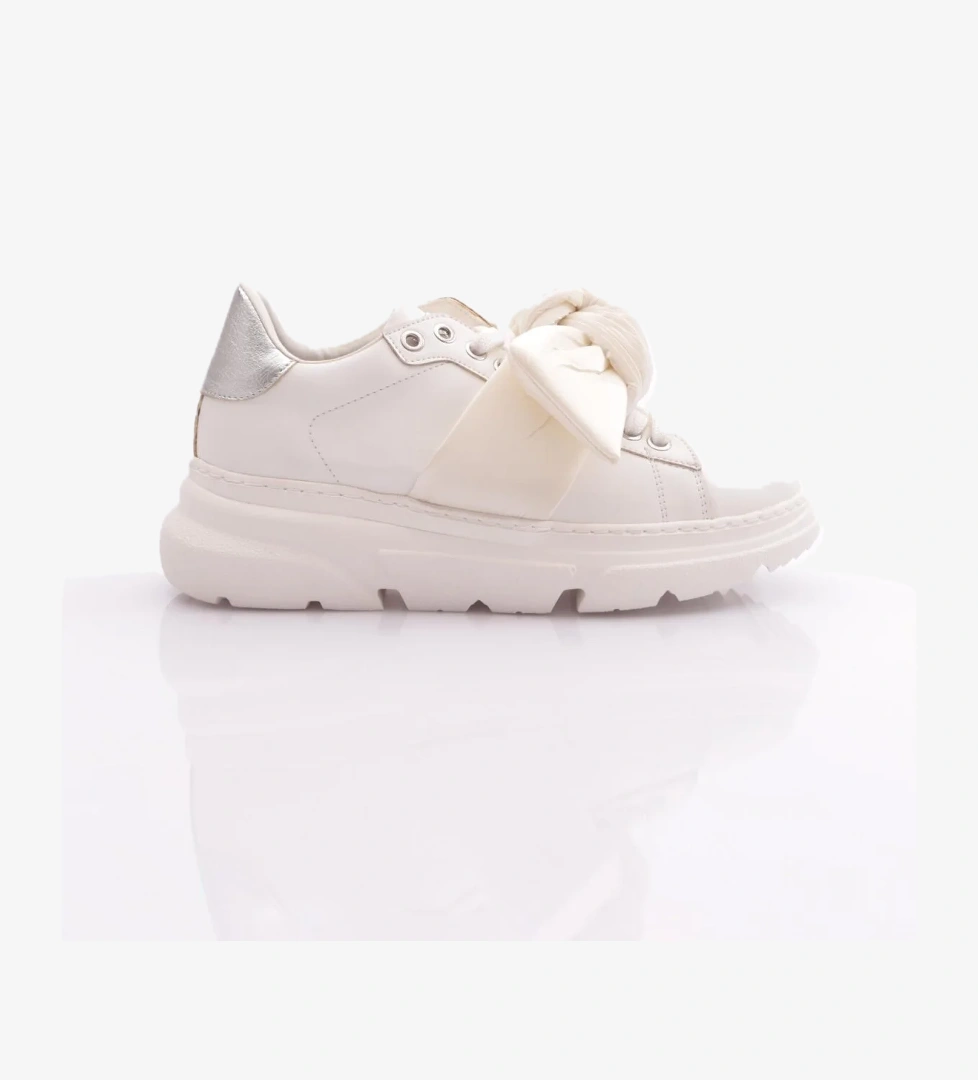 Es853 Kadin Kalin Taban Fiyonklu Sneakers Ayakkabi - Görsel 1