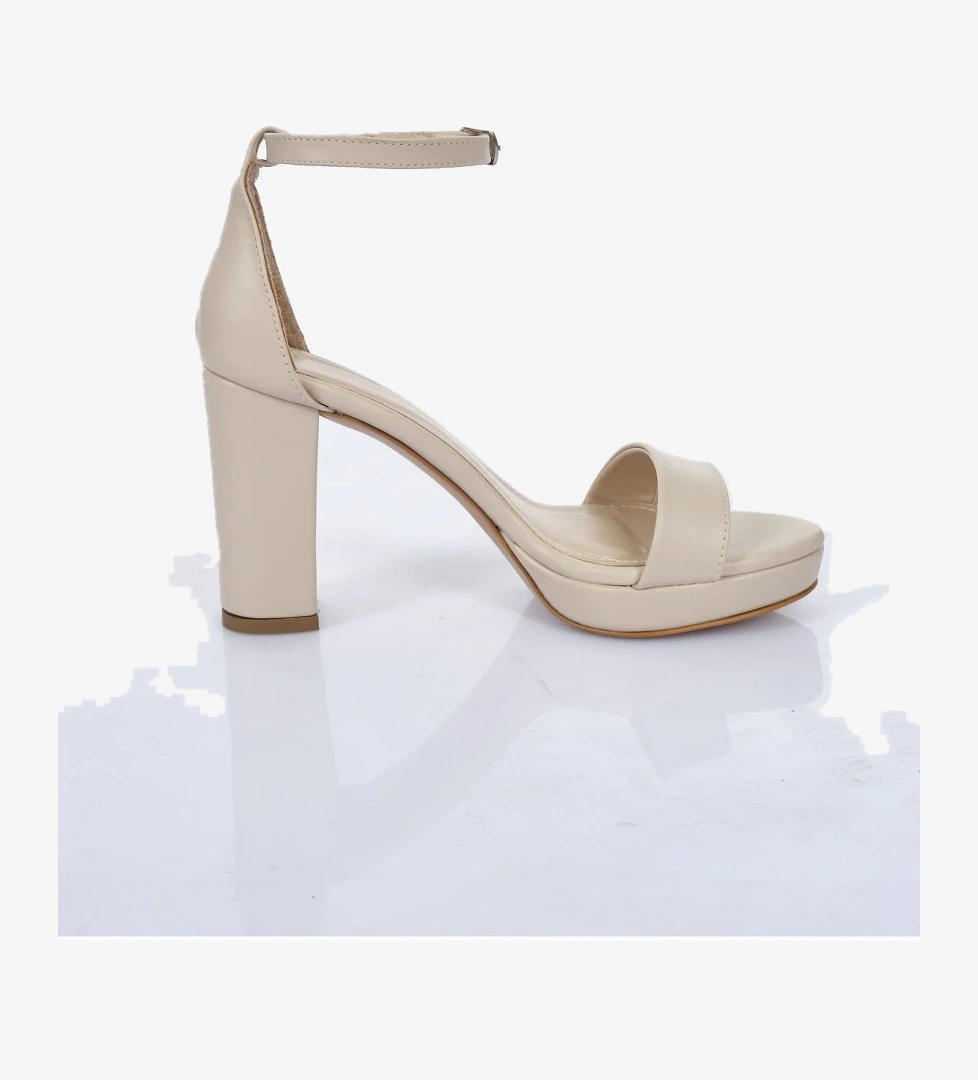 Bej Kadın Abiye Ayakkabı PC-50167