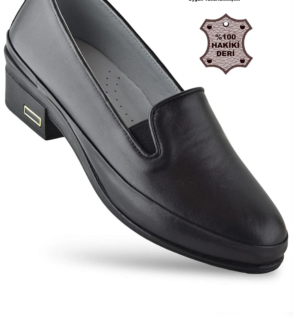 Ayakkabı Burada 35T8 Ortopedik Taban İçi Dışı Hakiki Deri Kadın Ayakkabı Topuklu Kadın Deri Ayakkabı model görseli