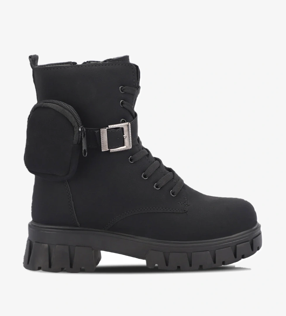 HELLO Kadın Bot Siyah Nubuk - Görsel 1